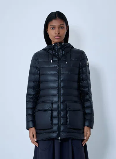 Moncler Jasmin Short Parka Jacket In Blue