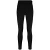 Moncler Grenoble Black Leggings With Zipped Pocket In Stretch Polyamide Woman In Black