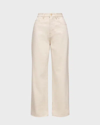 Moncler Jeans Cropped In White