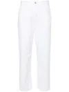 Moncler Mom Fit Straight Leg Logo Jeans In Bianco