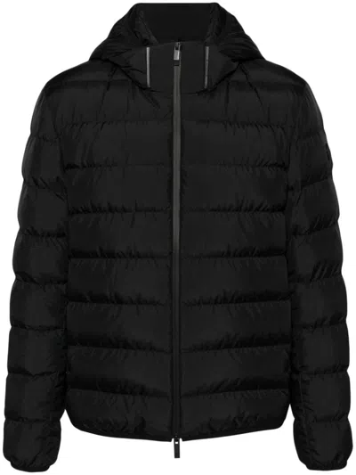 Moncler Arroux Quilted Hooded Jacket In Black