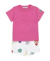 Moncler Jersey Cotton Set In Pink