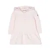 Moncler Jersey Hooded Dress In Pink