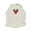 Moncler Jersey Mini Dress With Heart Print Kids In White