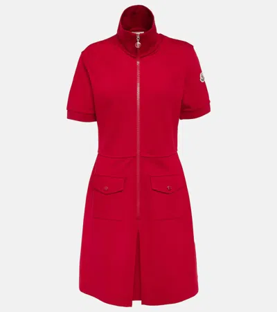 Moncler Jersey Minidress In Red