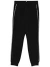 Moncler Jersey-texture Track Pants In Black