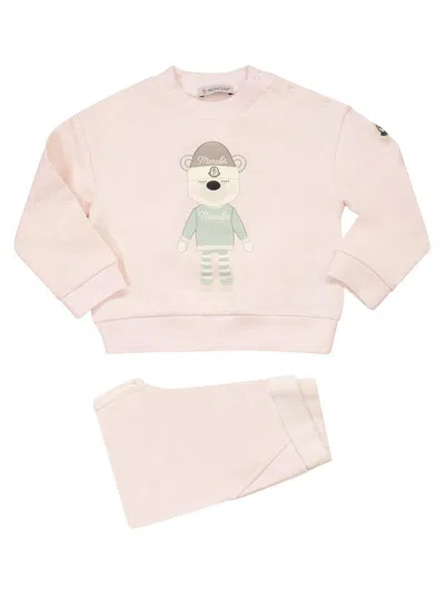Moncler Kids' Jersey Tracksuit In Pink