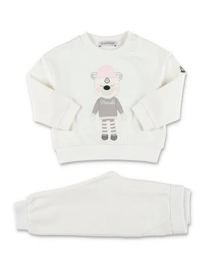 Moncler Babies' Jersey Tracksuit In White