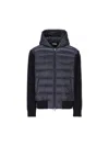 Moncler Cardigan Tricot À Empiècements Matelassés