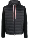 Moncler Padded Knitted Jacket In Black