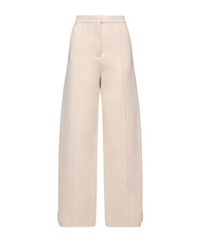 Moncler Jil Sander Straight Leg Wool Pants In Neutral