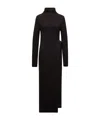 Moncler Jil Sander Wool Turtleneck Dress In Brown