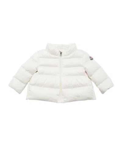 Moncler Kids' Joelle Packable Nylon Down Jacket In White