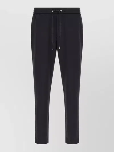 Moncler Jogger Pants Logo Detail Elastic Waistband In Black