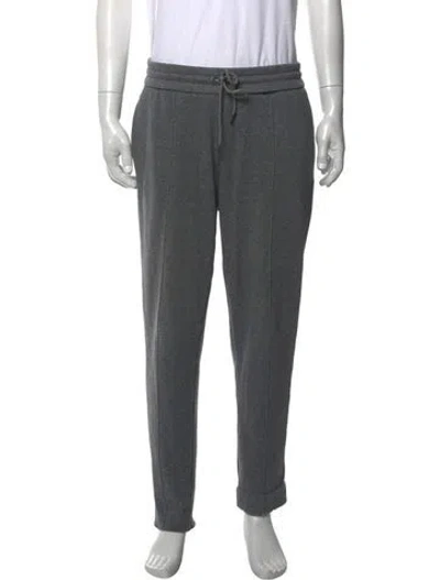 Pre-owned Moncler Joggers In Gray