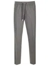 Moncler Joggers In Nylon And Cashmere Trousers Grey In Gray