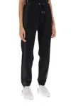 Moncler Shell-trimmed Cotton-jersey Track Pants In Black