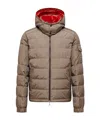 Moncler Doudoune À Capuche Courte Réversible Jonage In Brown
