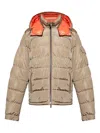 Moncler Jonage Reversible Padded Jacket In Brown