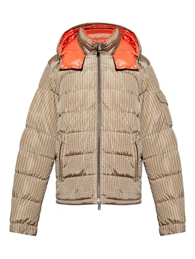 Moncler Jonage Reversible Padded Jacket In Brown