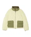 Moncler Jonquille Fleece Quilted Down Jacket In Multi