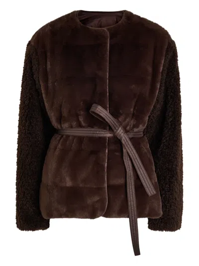 Moncler Jouillat Jacket In Brown