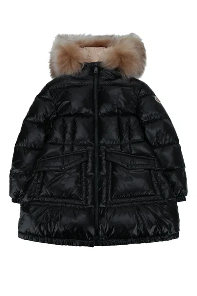 Moncler Jr Aruna Long Parka In Black