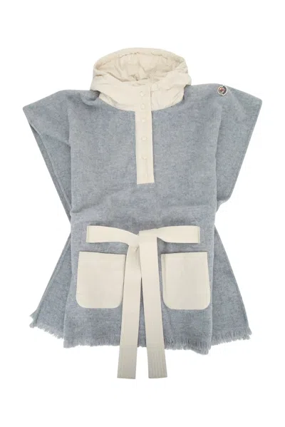 Moncler Jr Cape In Cream