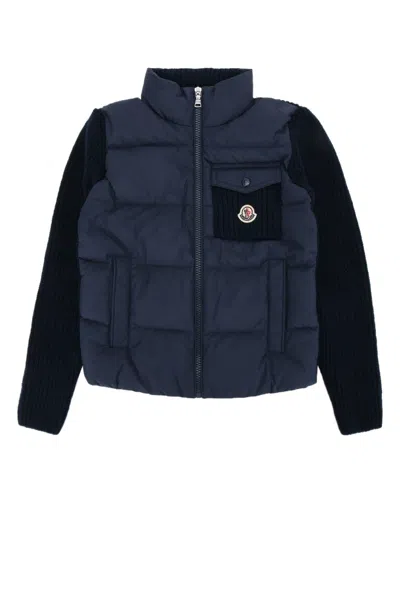 Moncler Jr Cardigan In Blue