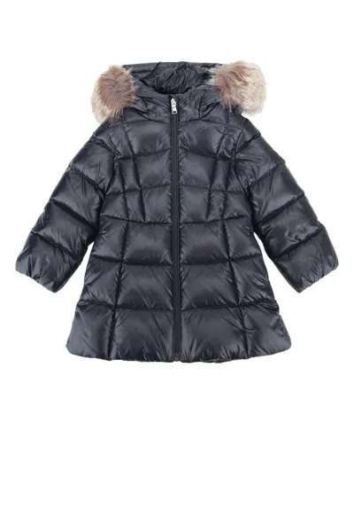 Moncler Jr Emma Long Parka In Black