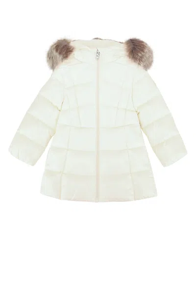 Moncler Kids'  Jr Emma Long Parka In Neutral