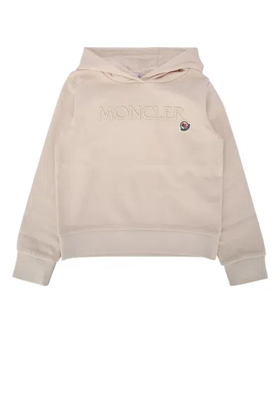 Moncler Jr Hoodie Sweater In Neutral