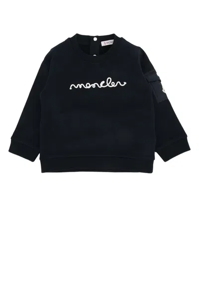 Moncler Jr Knitwear Clothing Ensemble In Blue