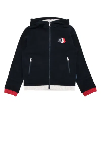 Moncler Jr Knitwear Clothing Ensemble In Blue