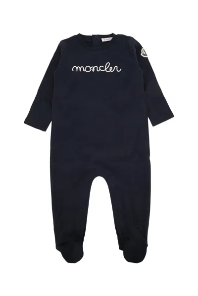 Moncler Jr Knitwear Clothing Ensemble + Box In Blue