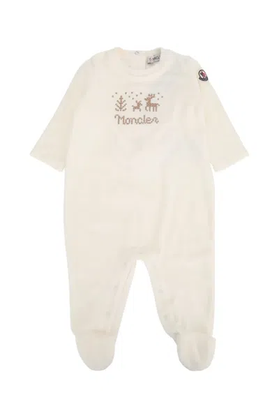 Moncler Jr Knitwear Clothing Ensemble + Box In Cream
