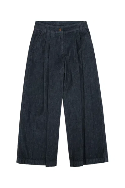 Moncler Jr Trousers In Blue