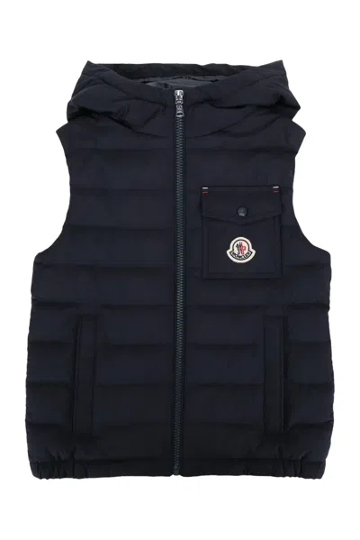 Moncler Jr Wystan Vest In Blue