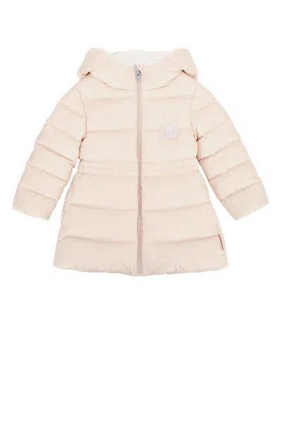 Moncler Jr Ylenia Long Parka In Neutral