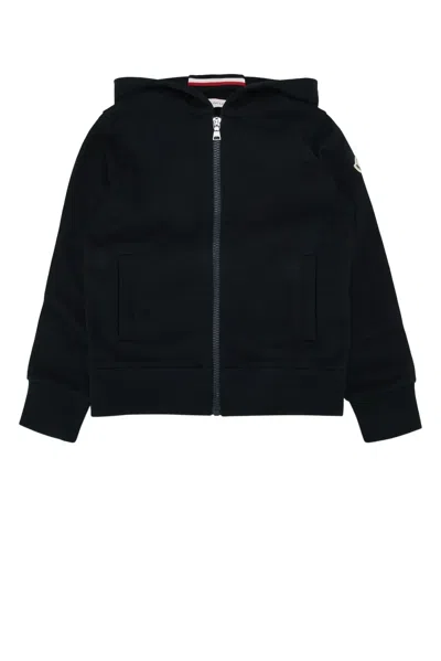 Moncler Jr Zip Up Cardigan In Black