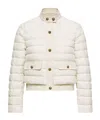Moncler Quilted Button Jacket In White