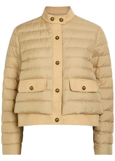 Moncler Juju Padded Shell Jacket In Nude