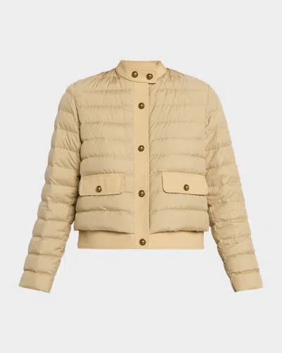 Moncler Padded Down Jacket In Neutral