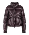 Moncler Dark Brown Cluses Down Jacket In Black