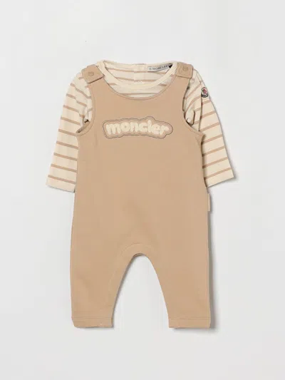 Moncler Babies' Jumpsuit  Kids Color Beige In Brown