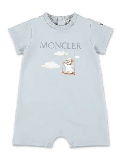 Moncler Babies' Jumpsuit Stampa In Grey