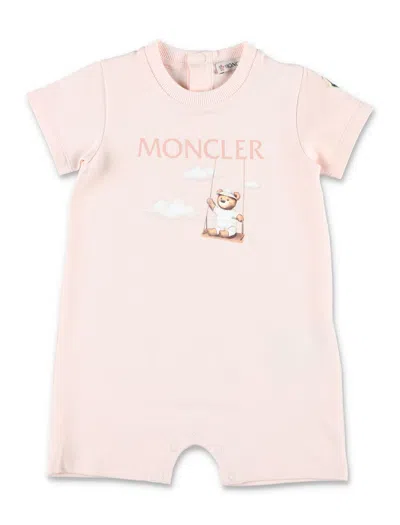 Moncler Babies' Jumpsuit Stampa In Pink