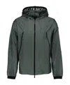 Moncler Junichi Logo Printed Hooded Jacket In Green