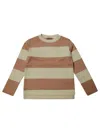 Shop Moncler Junior Felpa Righe In Light Blue