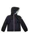 Moncler Junior Giubbotto Con Cappuccio In Blue